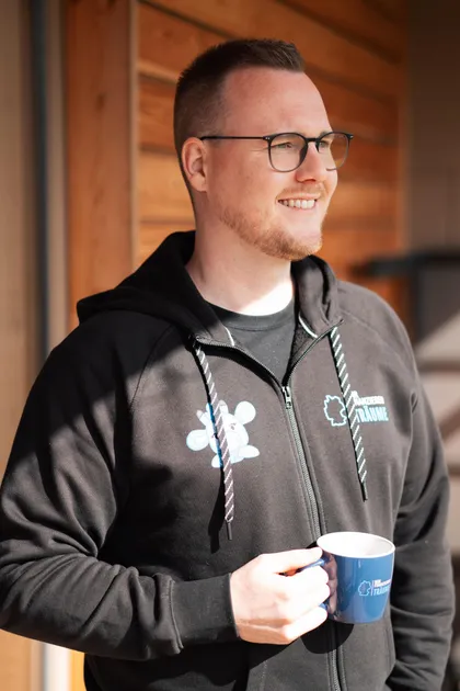 Kevin in der Kaffeepause